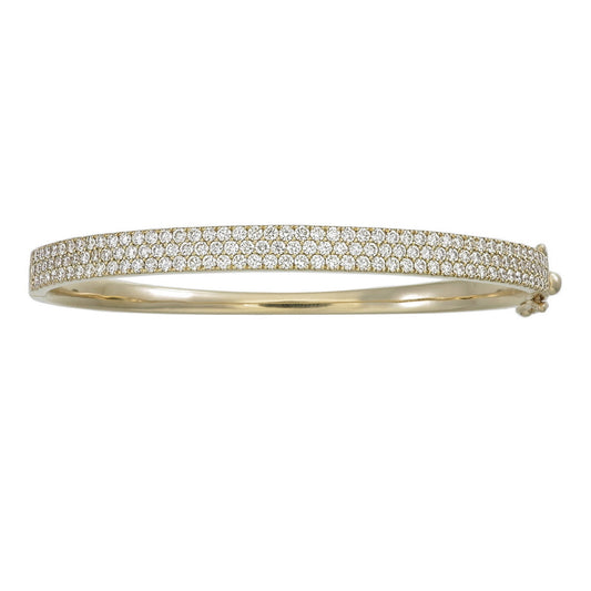 18KY DIAMOND COMFORT FIT 3 ROW BRAC