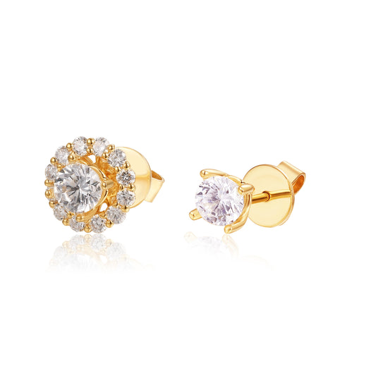 Y/G 6.5mm Earring Jackets 28D=Min .87TW