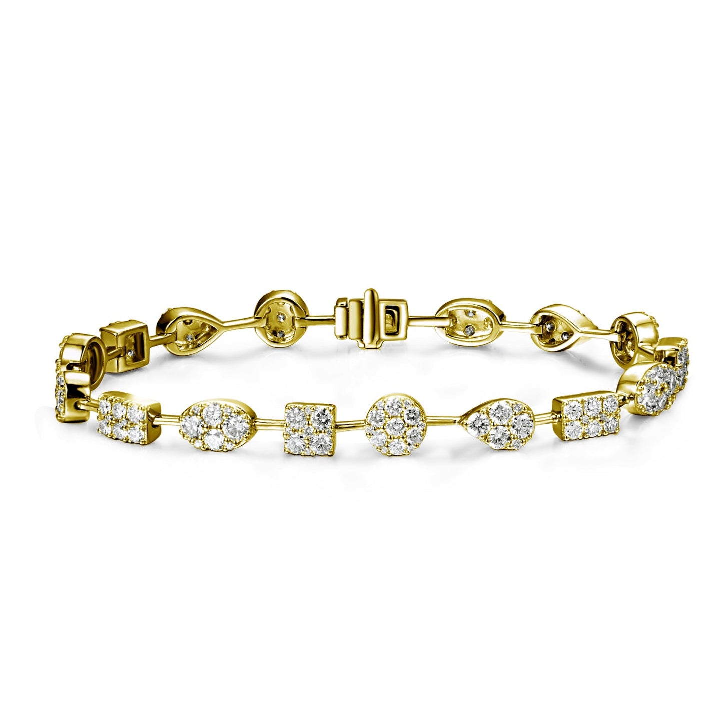 Y/G Multi Shape Pave Bracelett 154D= Min_5.33TW