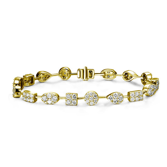 Y/G Multi Shape Pave Bracelett 154D= Min_5.33TW
