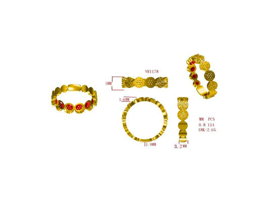 Y/g pave circle band 114RD=.39tw