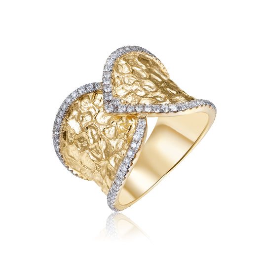 2 Tone Hammer Finnish Ring 94D=.70TW