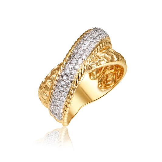 2 Tone Hammer Finnish Ring 87D=.71TW