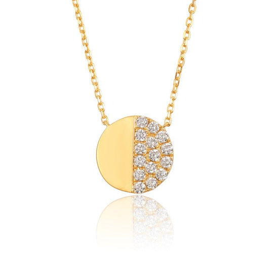 Y/g circle necklace 1/2Dia_15RD=min.28tw