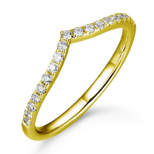 14KY DIAMOND  STK V  BAND RING