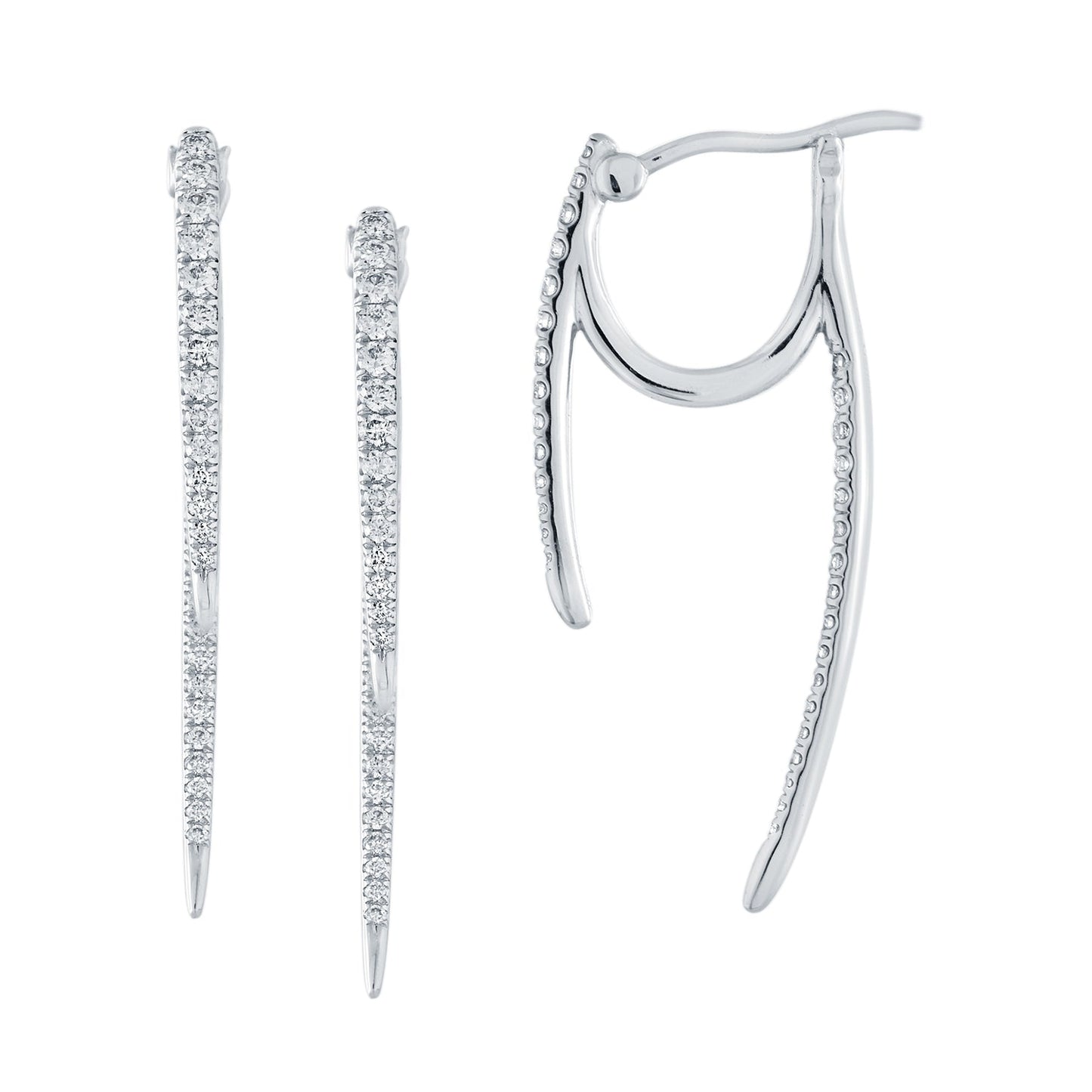 14KW DIAMOND DAGGER FASHION EARS