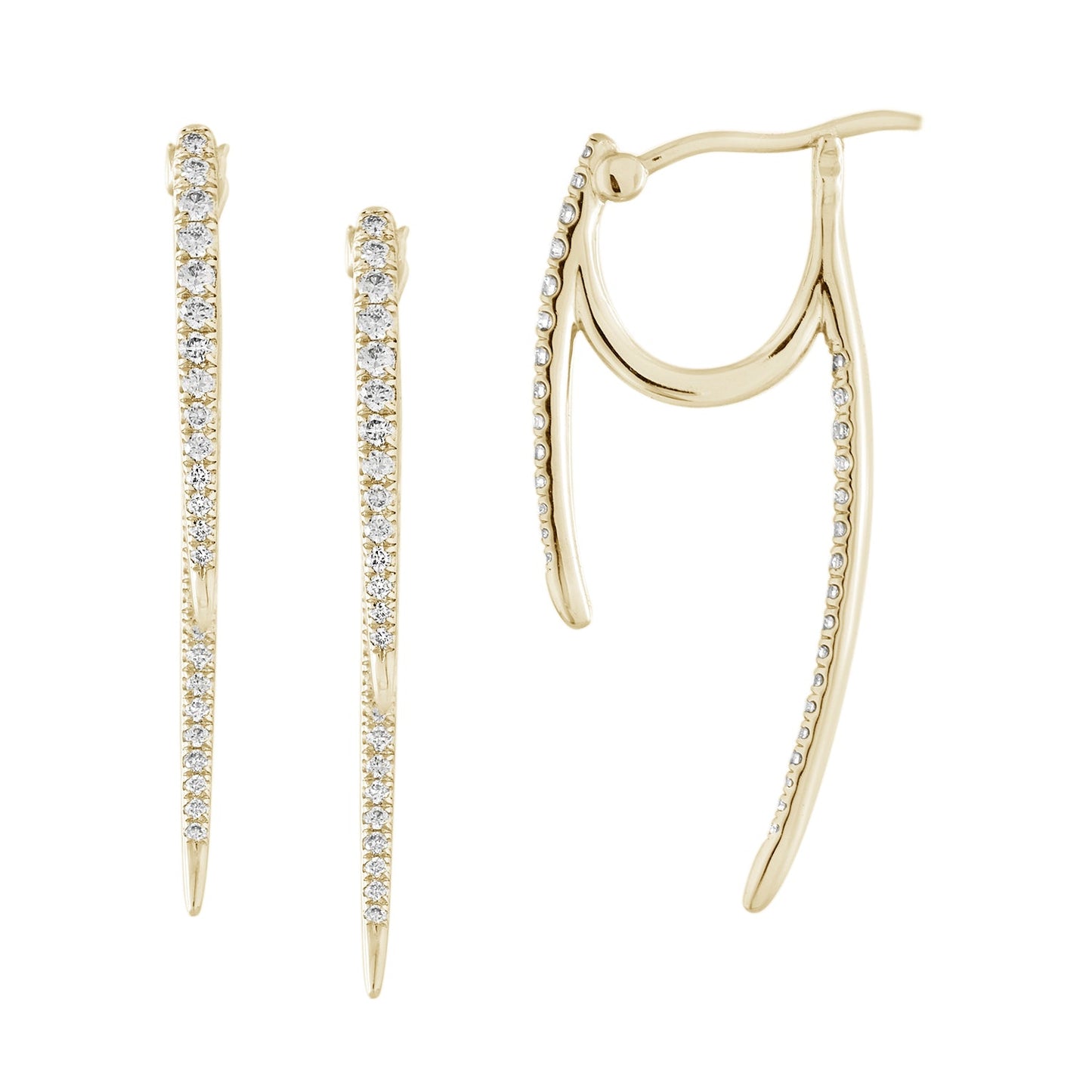 14KY DIAMOND DAGGER FASHION EARS