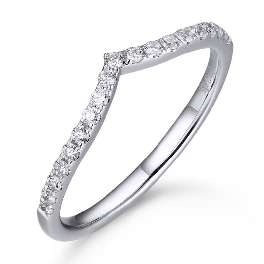 14KW DIAMOND V-SHAPE STACK BAND RING