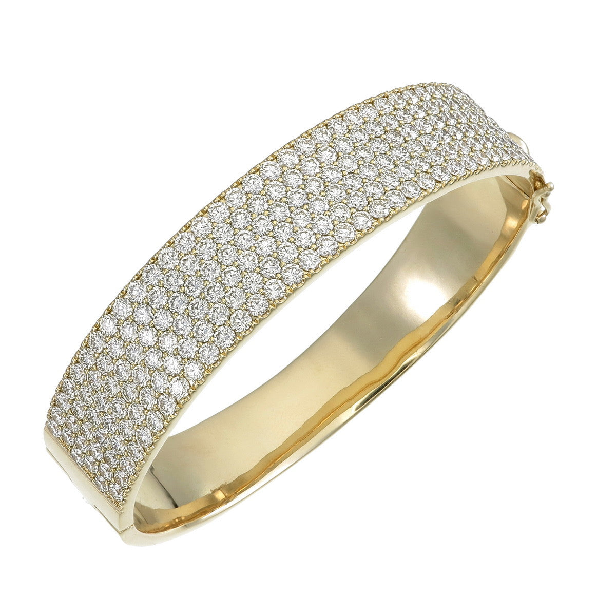 18KY DIAMOND COMFORT FIT 6 ROW BRAC