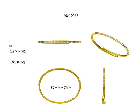 14KW DIAMOND 4 PRONG FLEX BRACELET