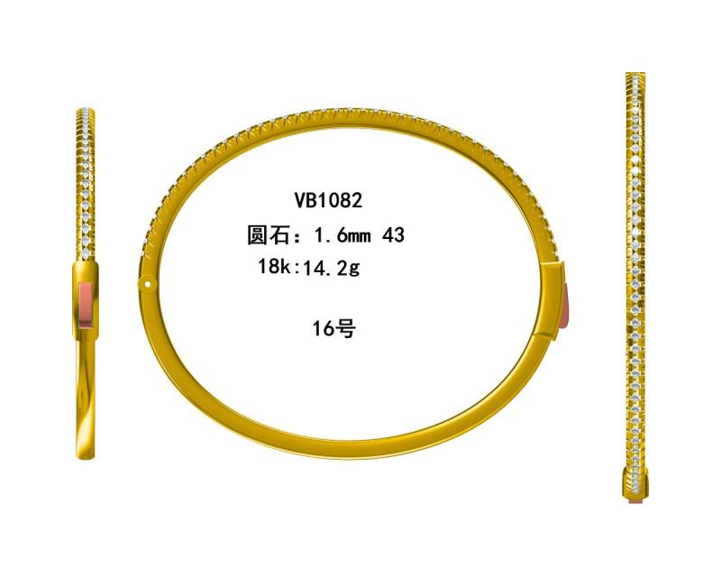 14KW DIAMOND BANGLE BRAC  11.800g.