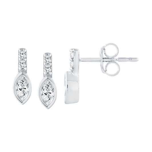 14KW DIAMOND MIXED FASHION EARS