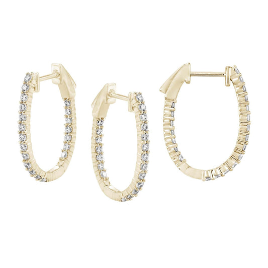 14KY DIAMOND RD HOOP PRONG SET EARS