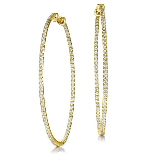14KW DIAMOND SCREW HOOP EARS  17.900g.