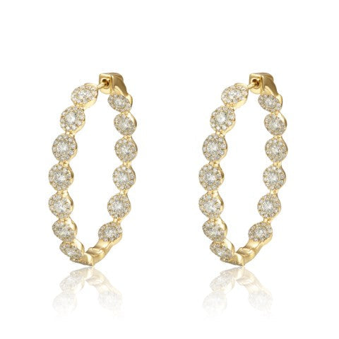 Y/G 40mm Oval Halo Hoop Earr 308D=Min_4.34TW
