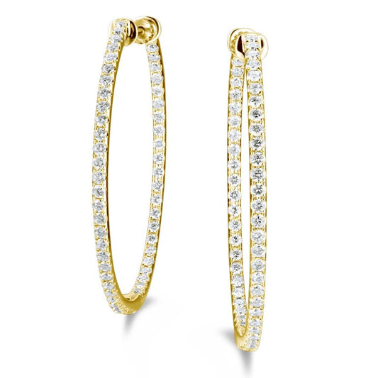 14KW DIAMOND INSIDE/OUT RD SCREW HOOP EARS