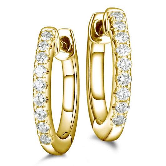 14KY DIAMOND OUTSIDE ONLY OV HOOP EARS