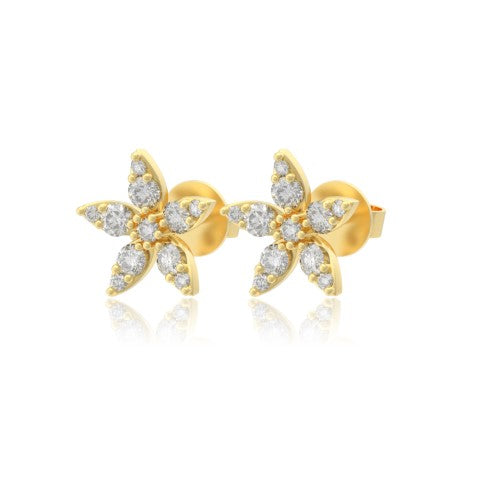 14KW DIAMOND CLUTCH BACK STAR EARS