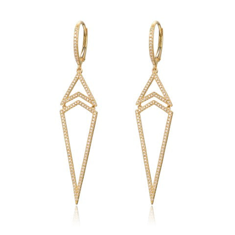 14KY DIAMOND DANGLE  FASHION EARS