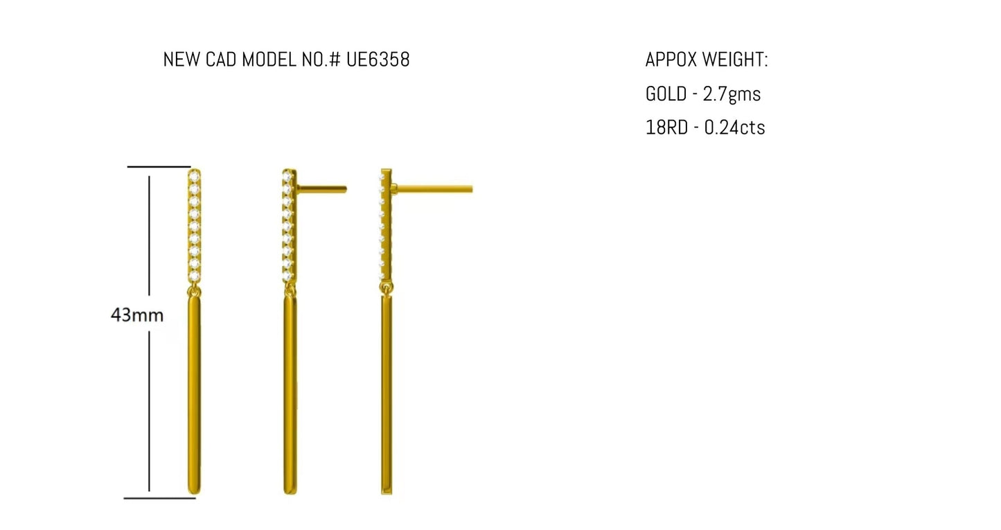14KW DIAMOND FLEXABLE STICK EARS