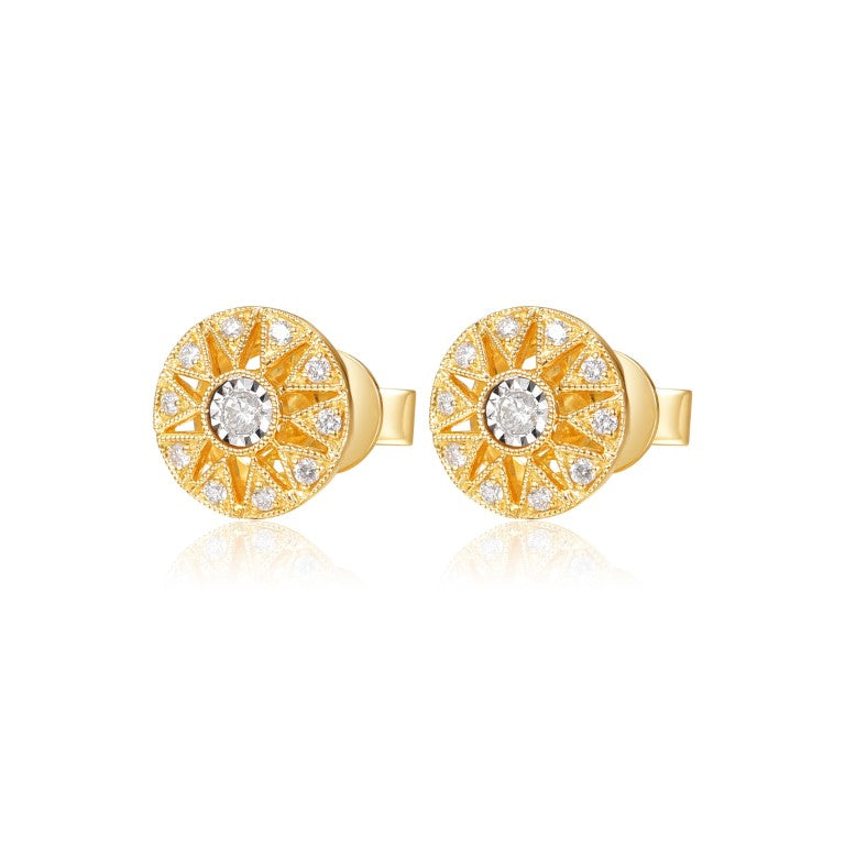 14KW DIAMOND FILAGREE MIRACLE EARS