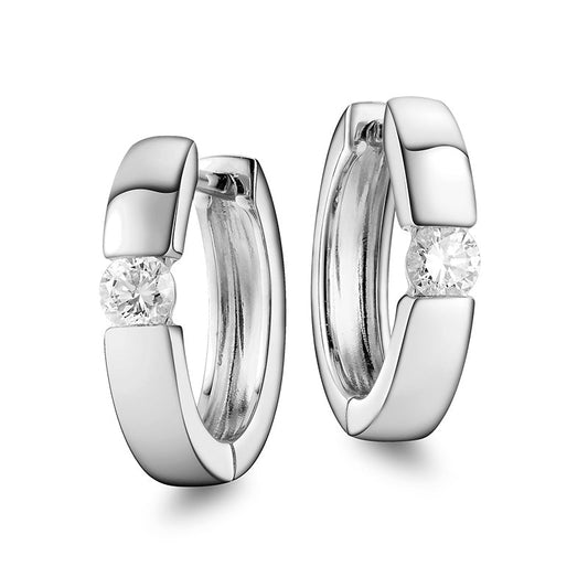 14KW DIAMOND  HUGGIE EARS