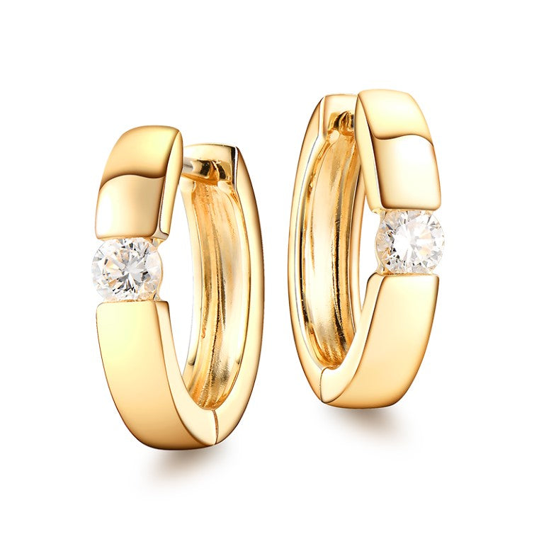 14KY DIAMOND  HUGGIE EARS