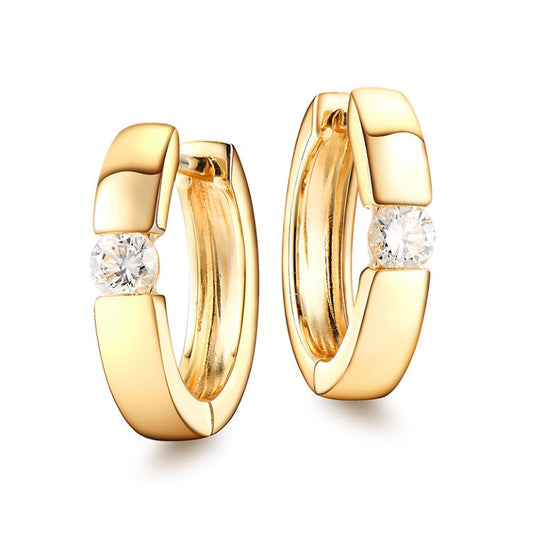 14KY DIAMOND  HUGGIE EARS