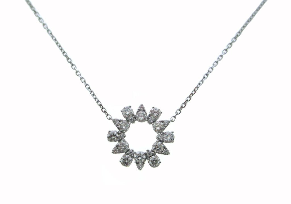 14KW DIAMOND MICRO PAVE CIRCLE NECK