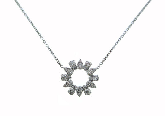 14KW DIAMOND MICRO PAVE CIRCLE NECK