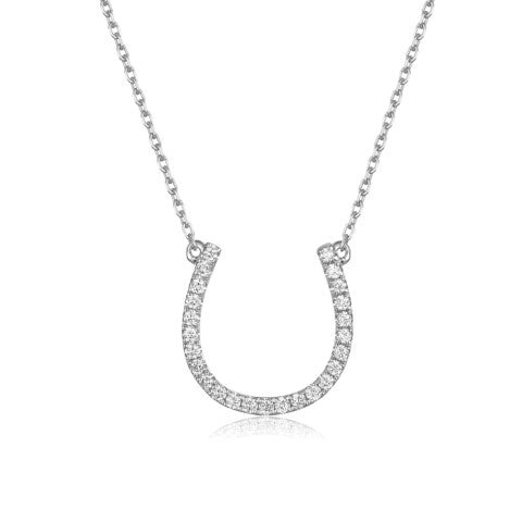 14KW DIAMOND LUCKY HORSESHOE NECK