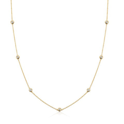 14KY DIAMOND BEZEL SET DBY NECK