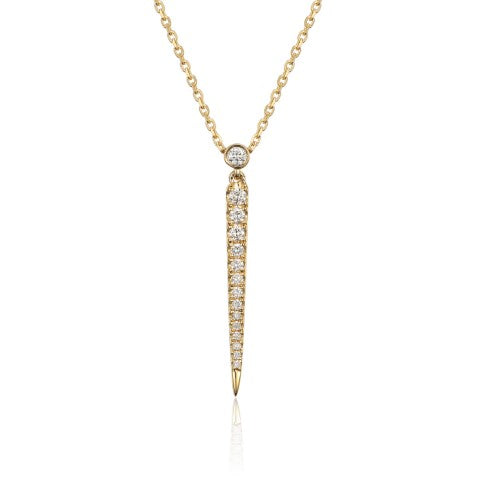 14KW DIAMOND SPIKE GRADUATED NECK