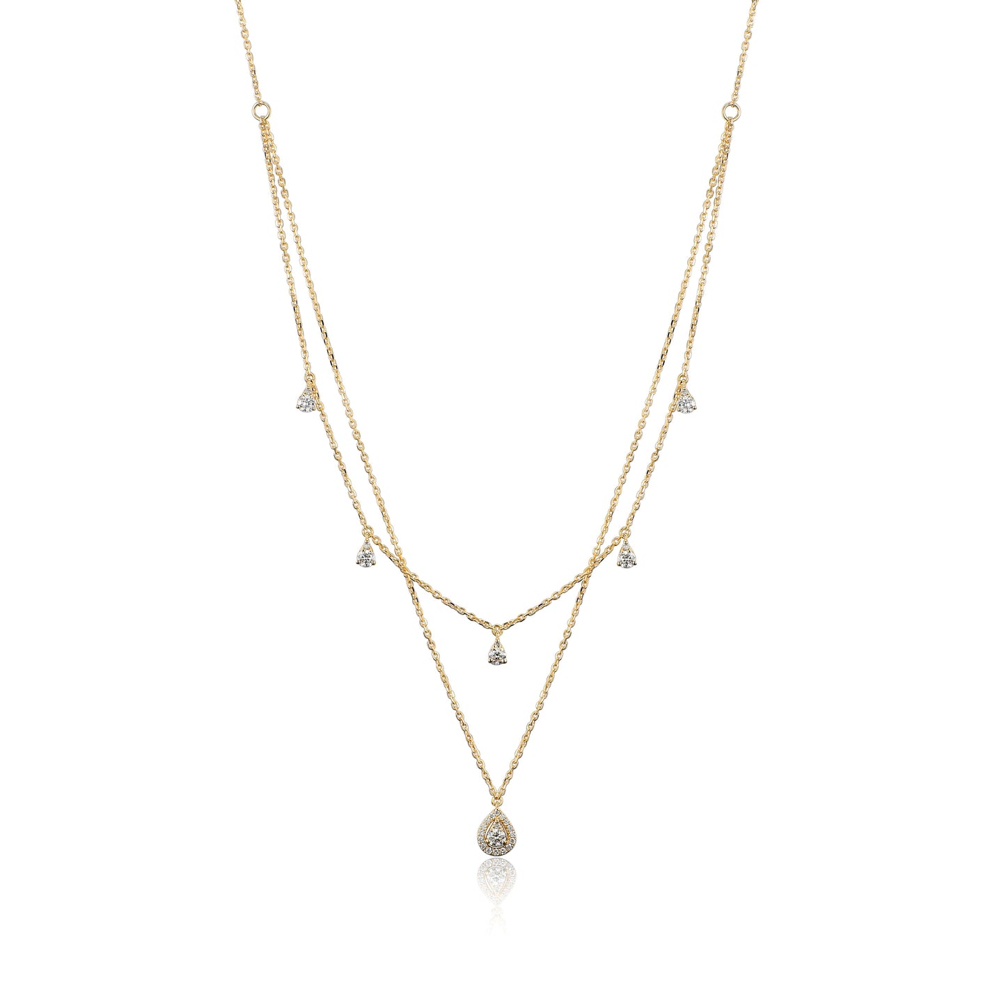 R/G 14kt  2 Layer Neck 28D=Min .54TW