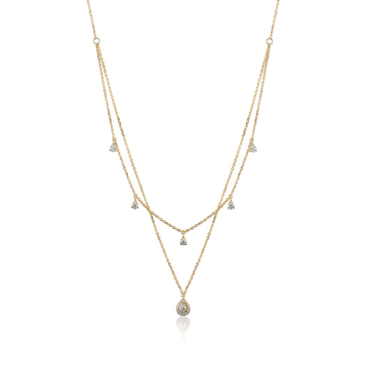 R/G 14kt  2 Layer Neck 28D=Min .54TW