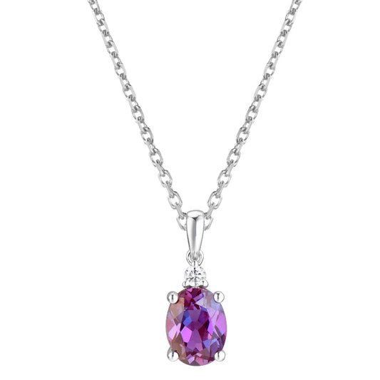 14KW  SEMI PREC BIRTHSTONE PEND-FEB