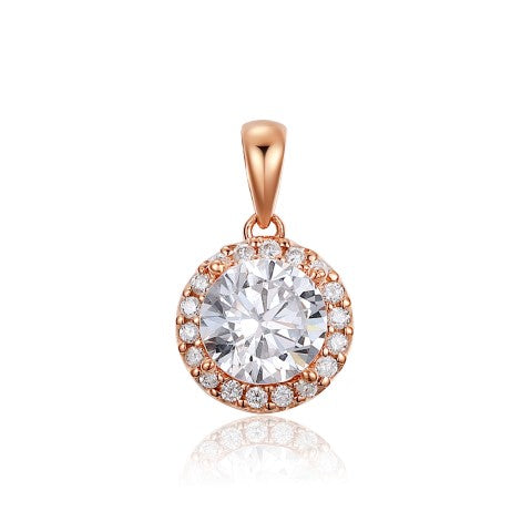 14KY DIAMOND HALO MOUNTING PEND
