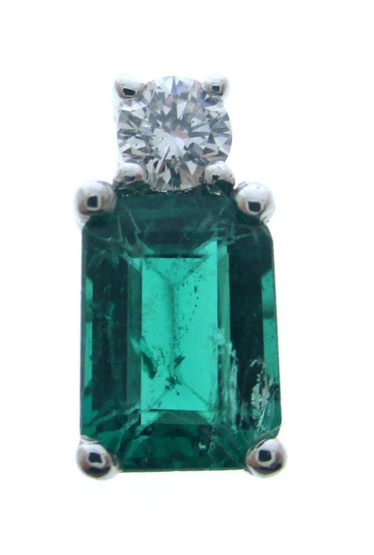 EMAERALD PENDANT W/ DIAMOND