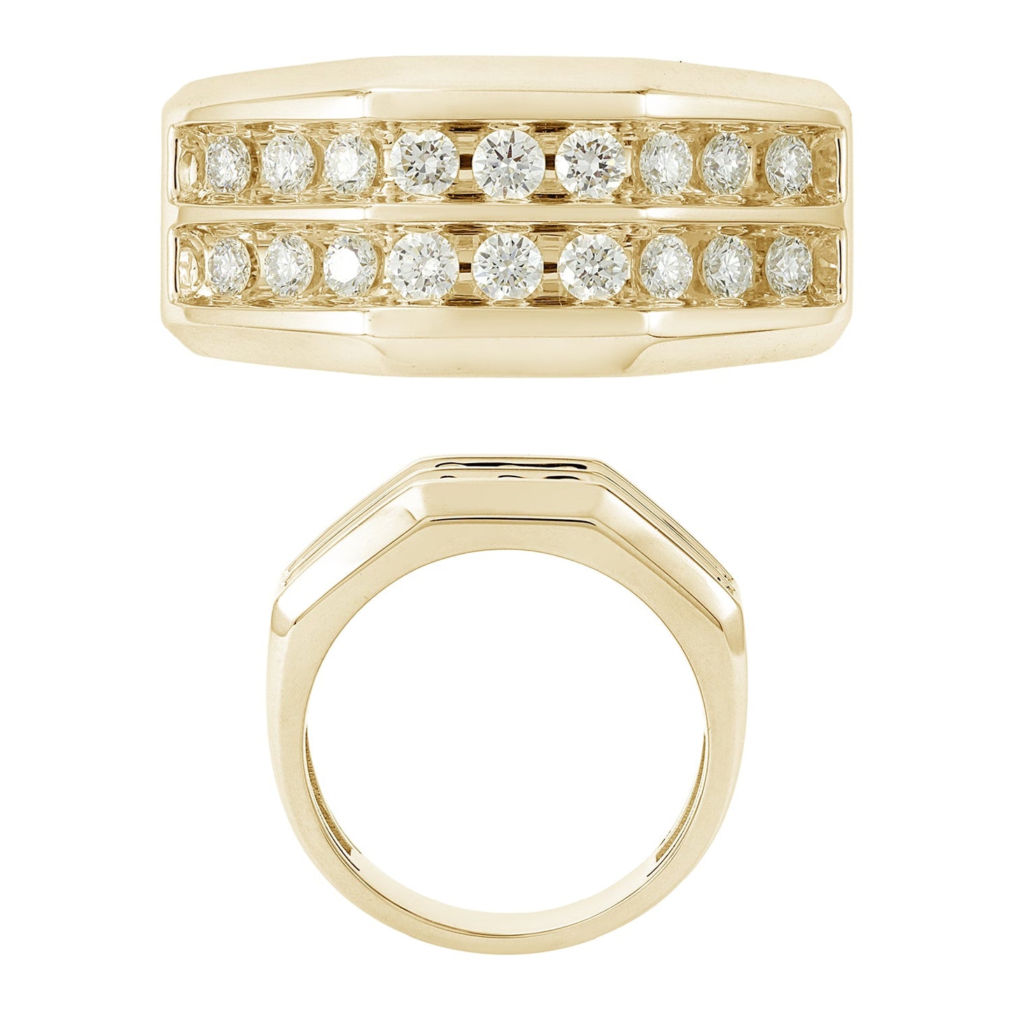14KY DIAMOND CHANNEL GENTS RING