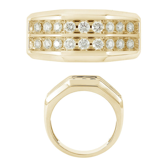 14KY DIAMOND CHANNEL GENTS RING