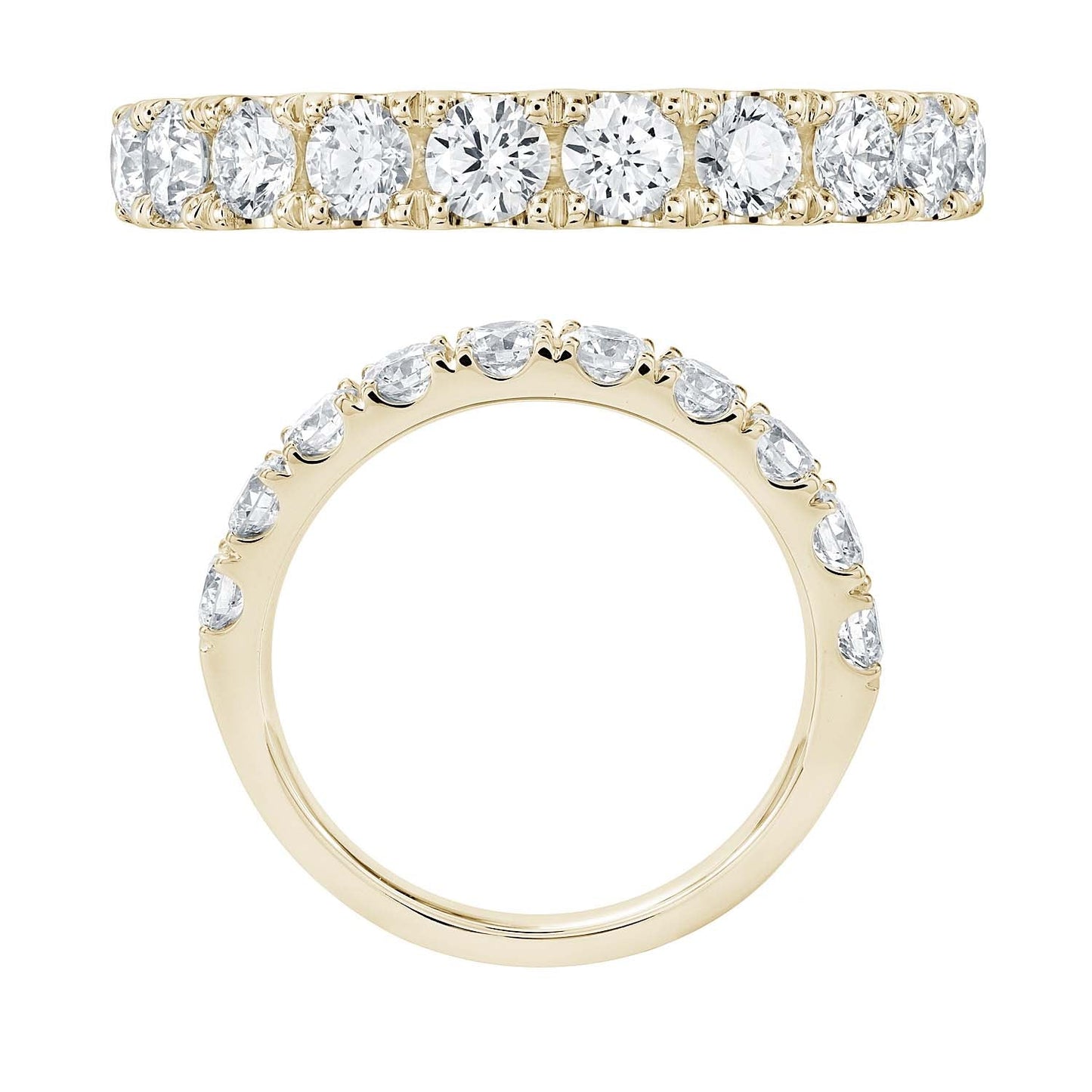 14KY DIAMOND U PRONG  BAND RING