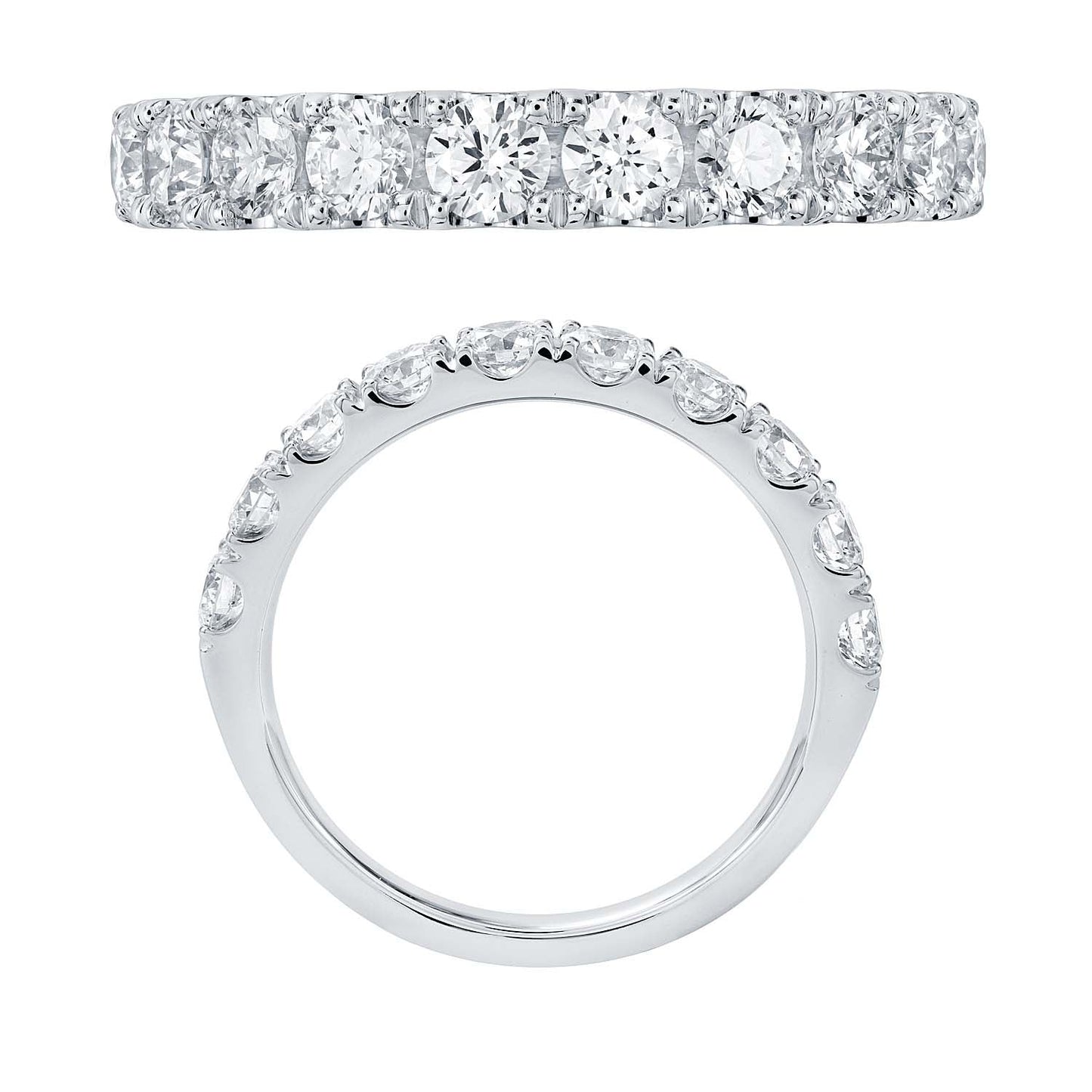14KW DIAMOND U PRONG BAND RING