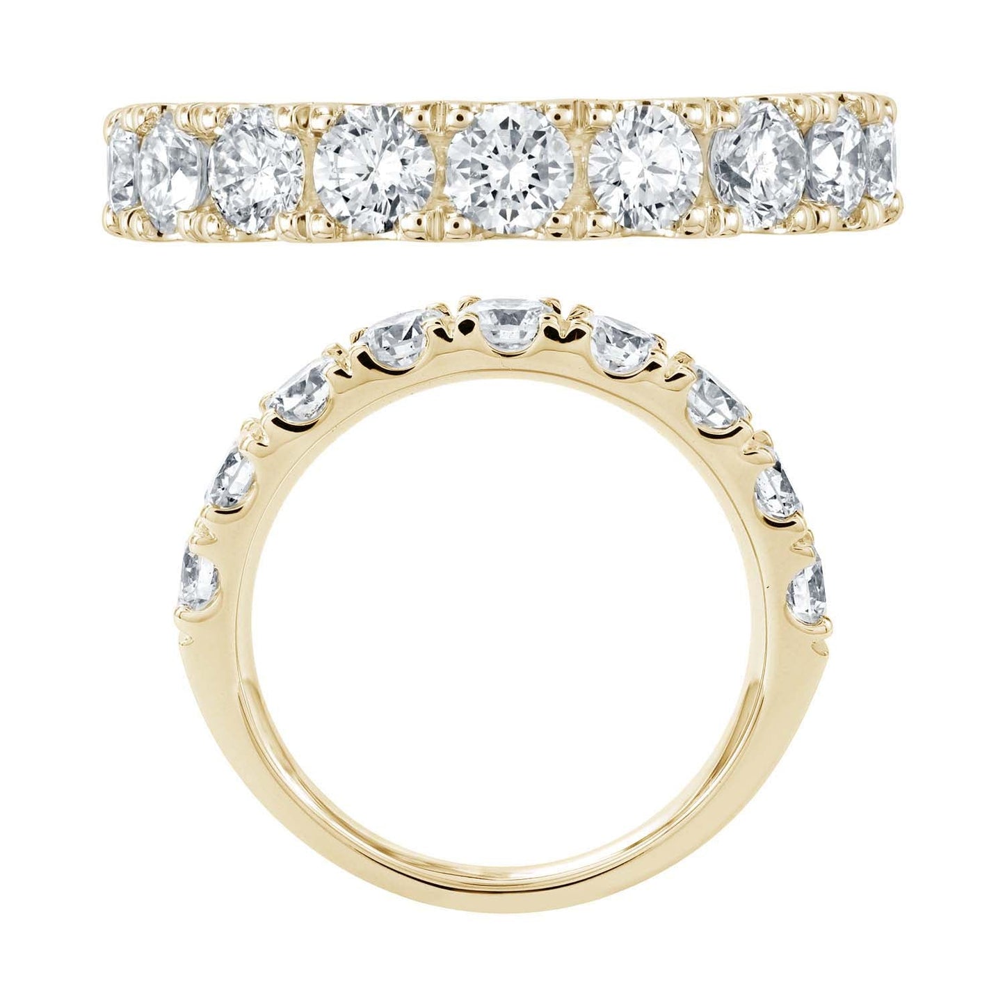 14KW DIAMOND U PRONG BAND RING