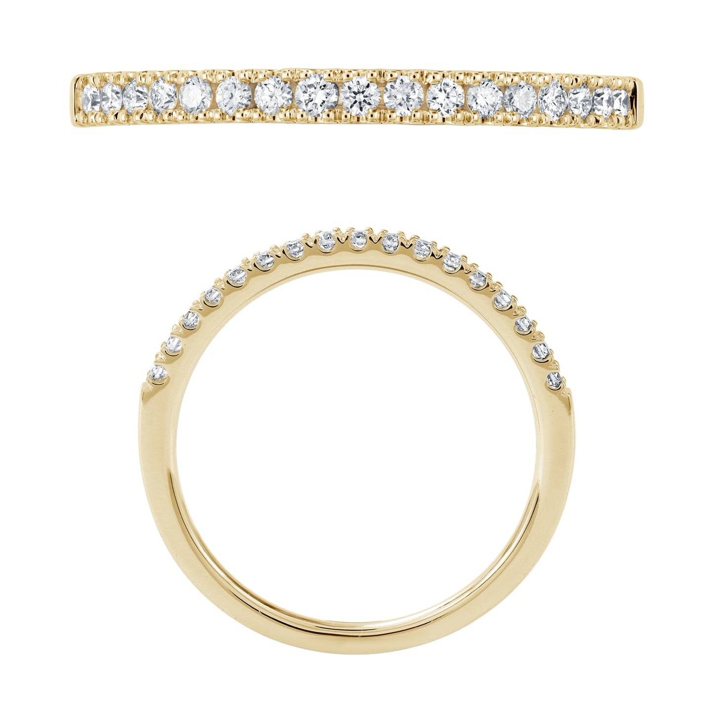 14KW DIAMOND U PRONG BAND RING