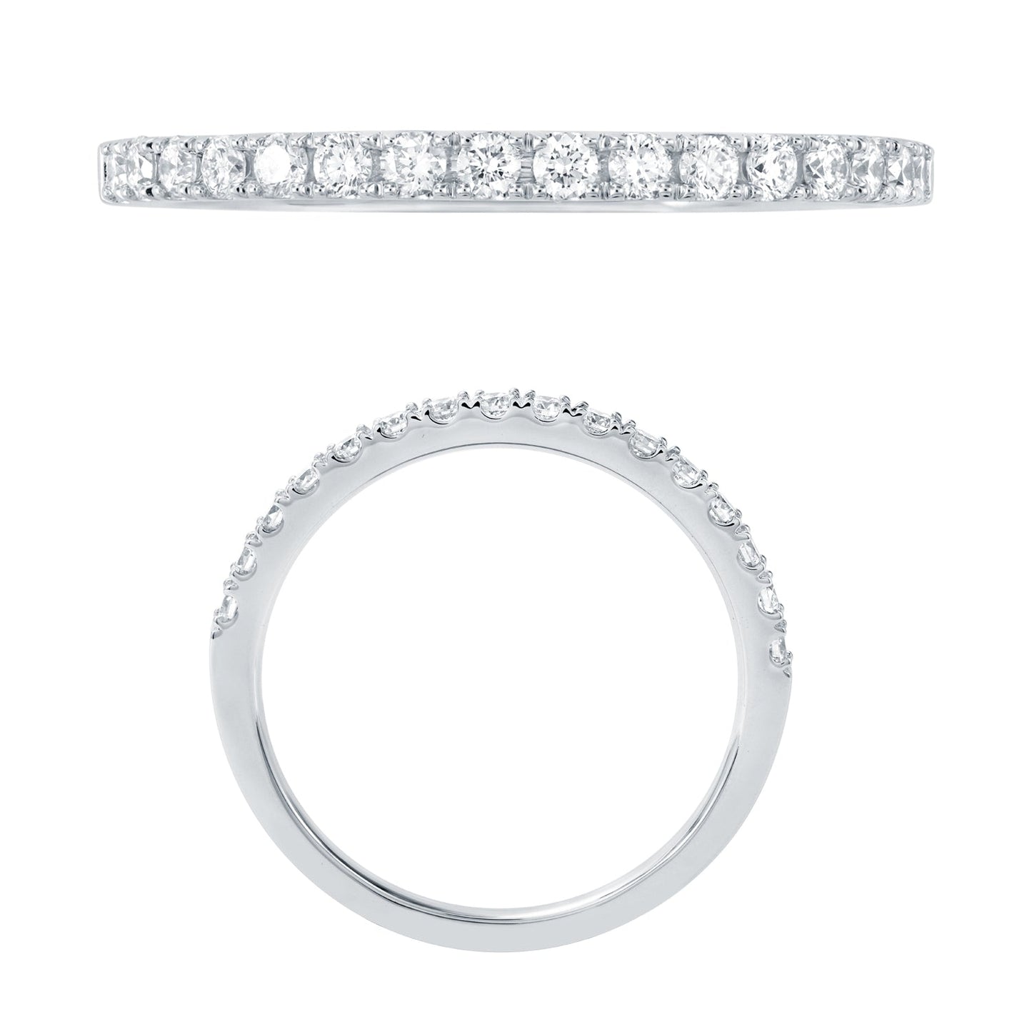 14KW DIAMOND U PRONG  BAND RING