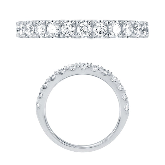 14KY DIAMOND U PRONG BAND RING