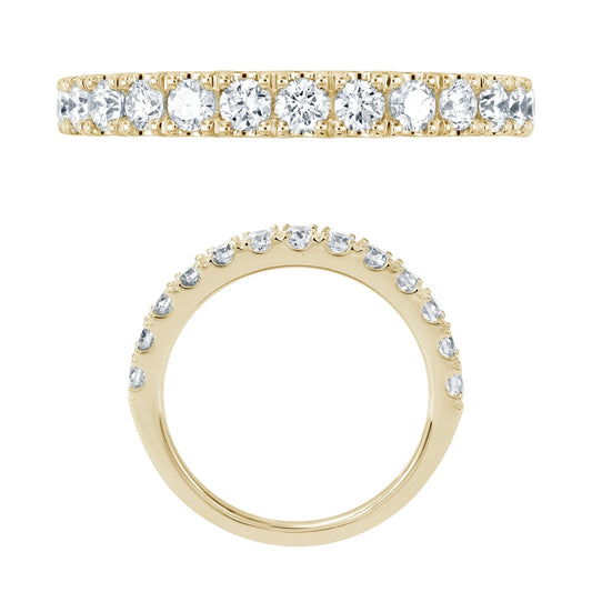 14KY DIAMOND U PRONG BAND RING