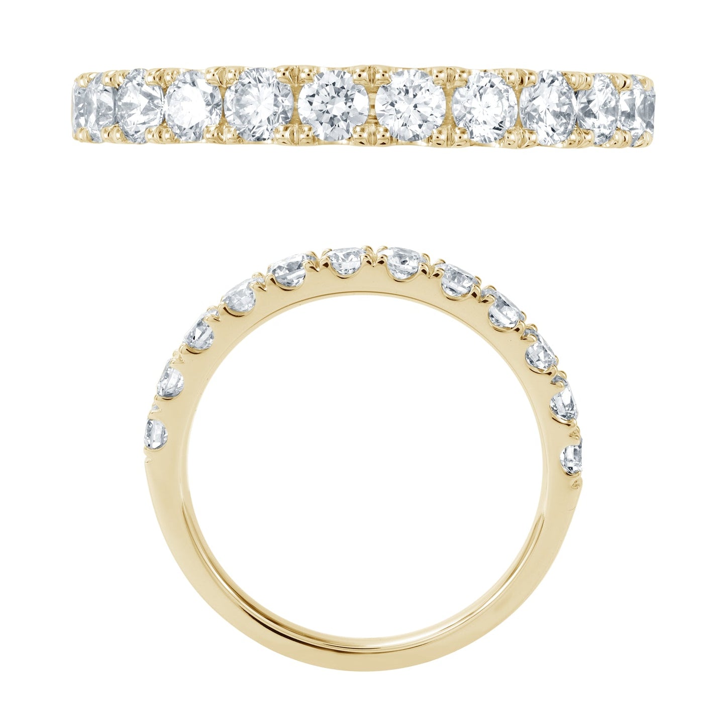 14KW DIAMOND U PRONG BAND RING