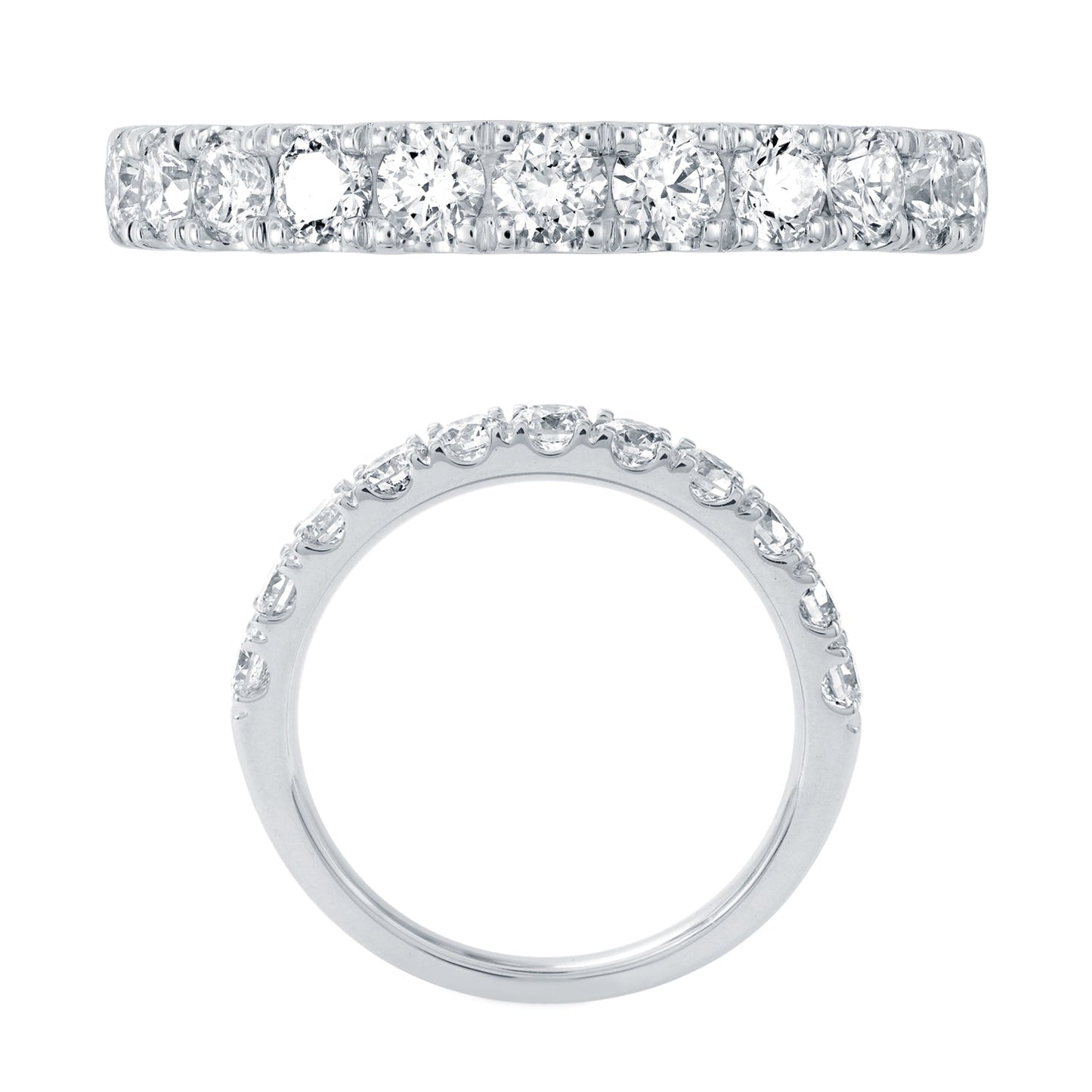 14KW DIAMOND U PRONG BAND RING
