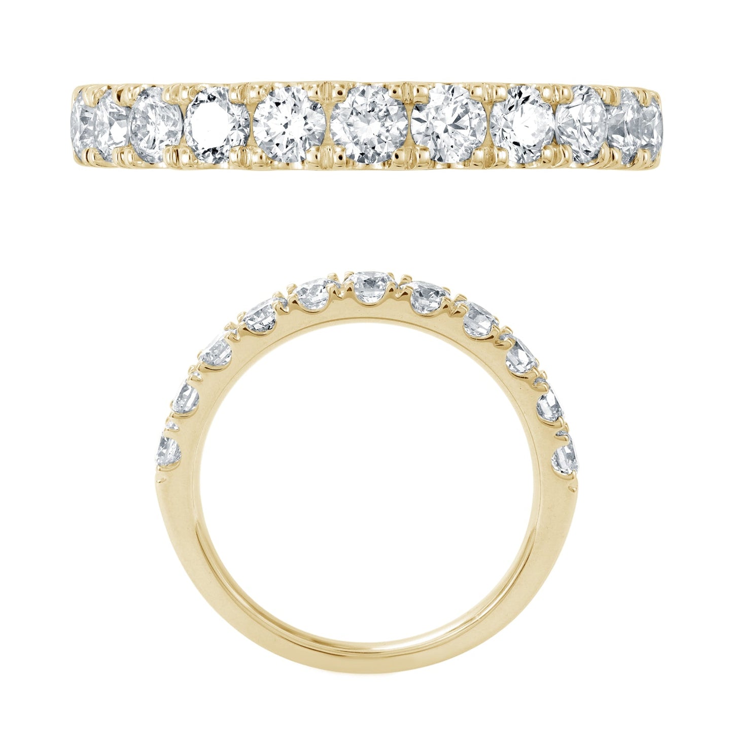 14KY DIAMOND U PRONG  BAND RING